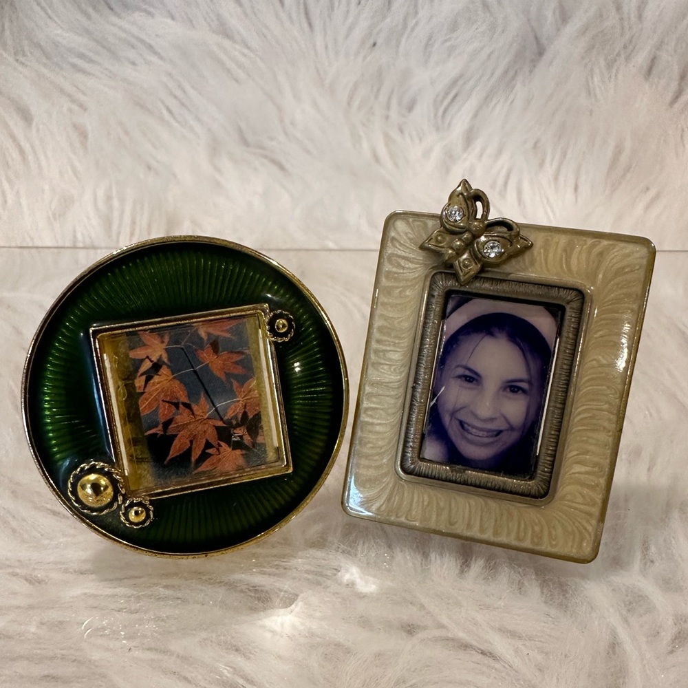 Two Jay Strongwater miniature frames